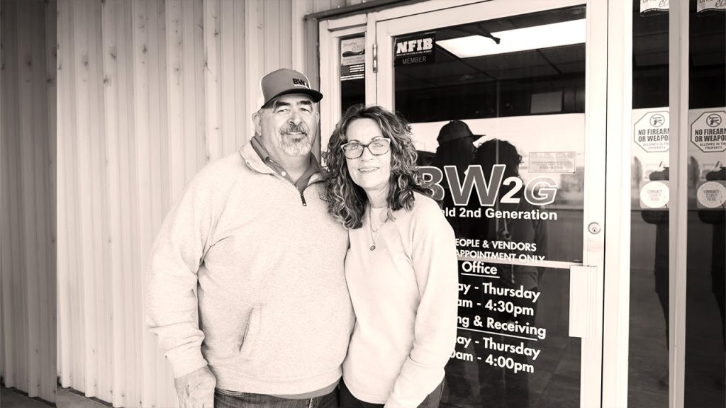 BW2G Bob and Lorrie Fuqua standing outside the BW2G Facility