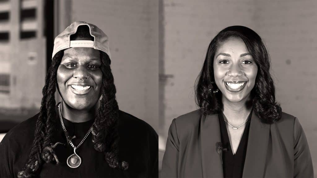 TEDC_ArticleMainImage_Chase Amnoni Myers and Ashley Townsend smiling standing next to each other